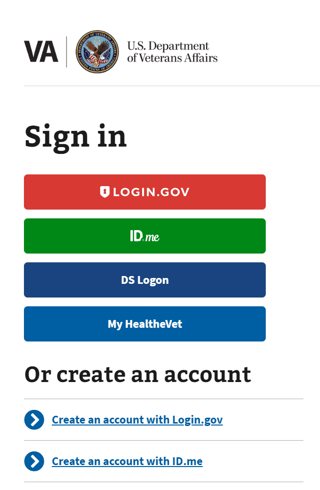 Step #2: Sign-in to Your VA.gov Account